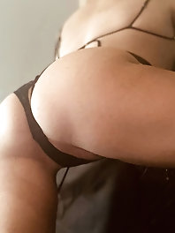 Crazy housewife in ideal shape