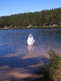 Lory with two fingers in her vagina